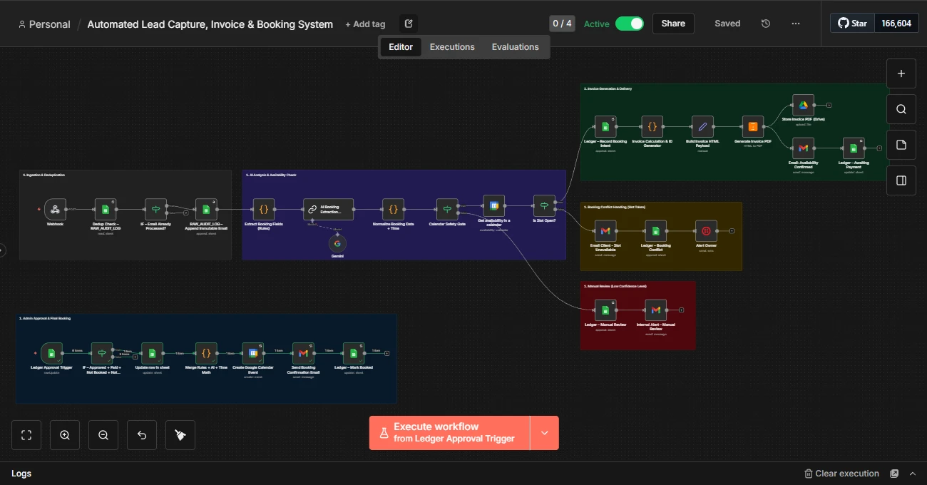 AI-screened prepay booking automation system - n8n and Gemini AI